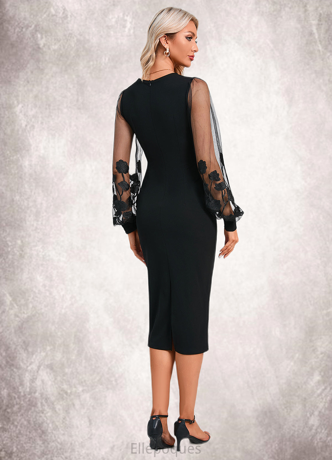 Araceli Scoop Elegant Sheath/Column Polyester Dresses HOP0022312