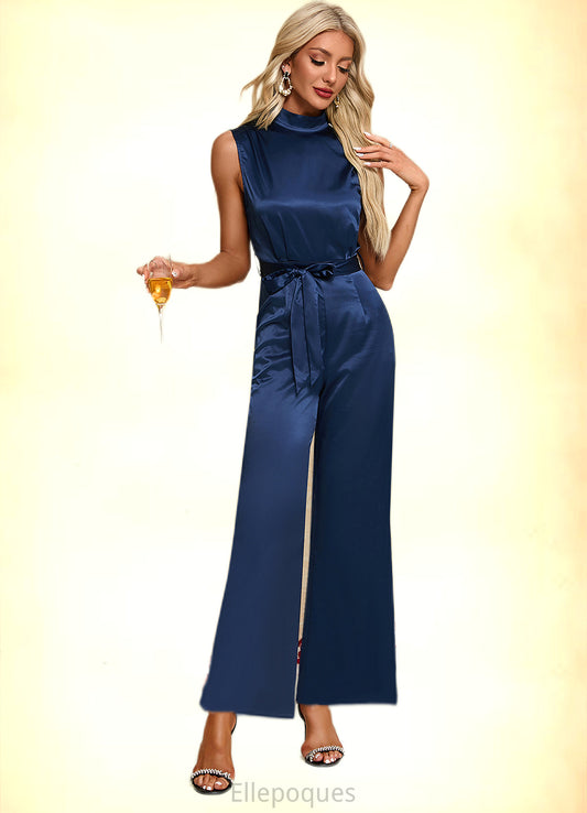 Giovanna High Neck Elegant Jumpsuit/Pantsuit Satin Maxi Dresses HOP0022324
