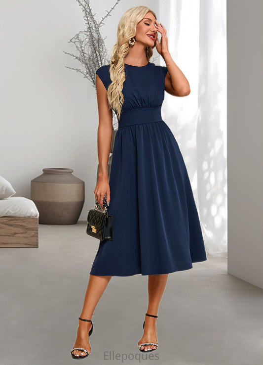 Hillary Scoop Elegant A-line Polyester Asymmetrical Dresses HOP0022345