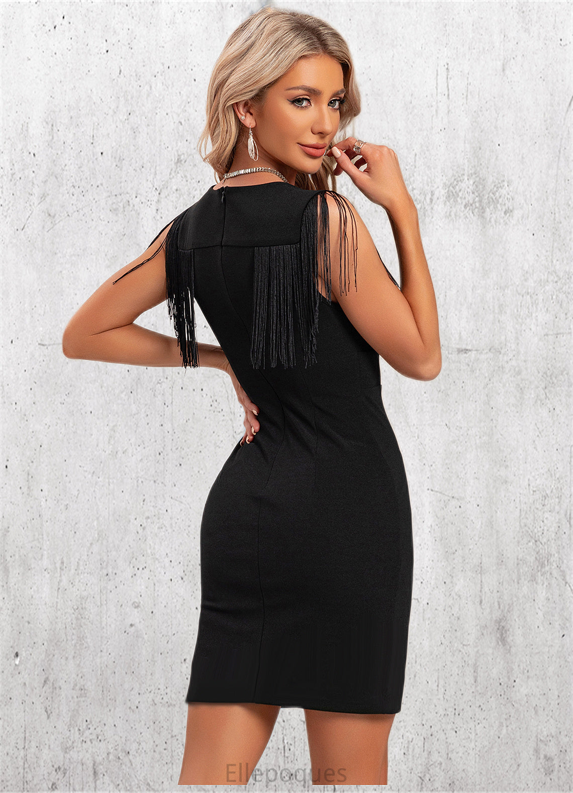 Nola V-Neck Elegant Bodycon Polyester Mini Dresses HOP0022434