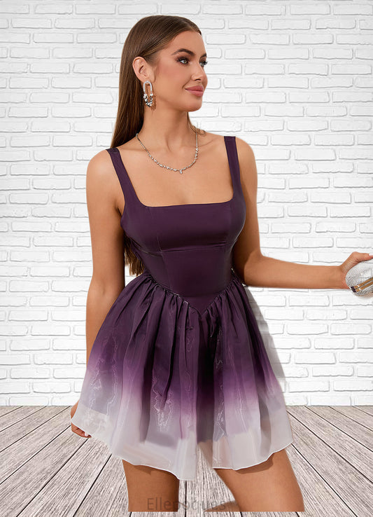 Jenna Ruffle Straight Sexy A-line Organza Mini Dresses HOP0022481