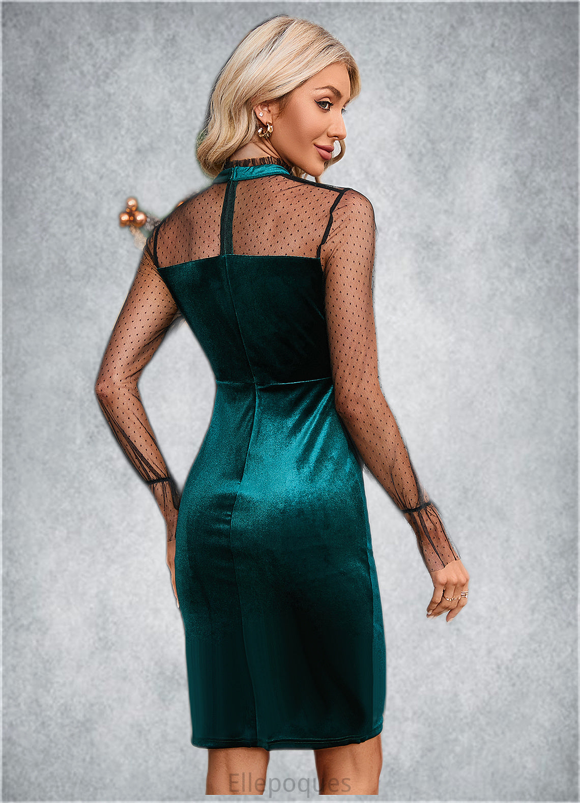 Emma Elegant Bodycon Velvet Dresses HOP0022497