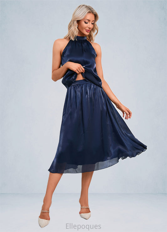 Madyson High Neck Elegant Separates Polyester Dresses HOP0022509