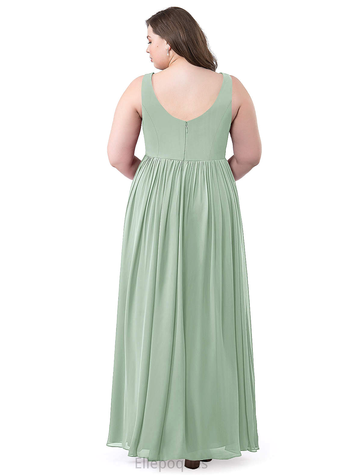 Pam Sleeveless One Shoulder Natural Waist Spandex Floor Length Trumpet/Mermaid Bridesmaid Dresses