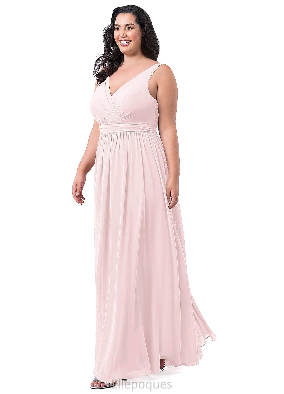 Camila One Shoulder Trumpet/Mermaid Sleeveless Floor Length Natural Waist Bridesmaid Dresses