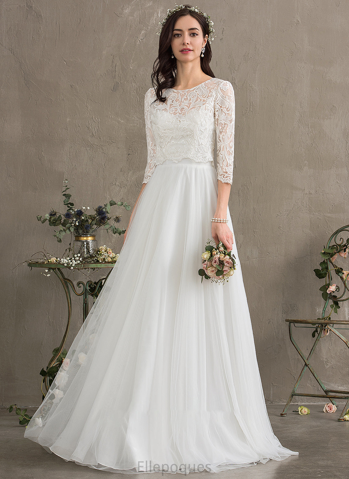 Floor-Length Wedding Dresses Karli Sweetheart Dress Wedding Tulle A-Line