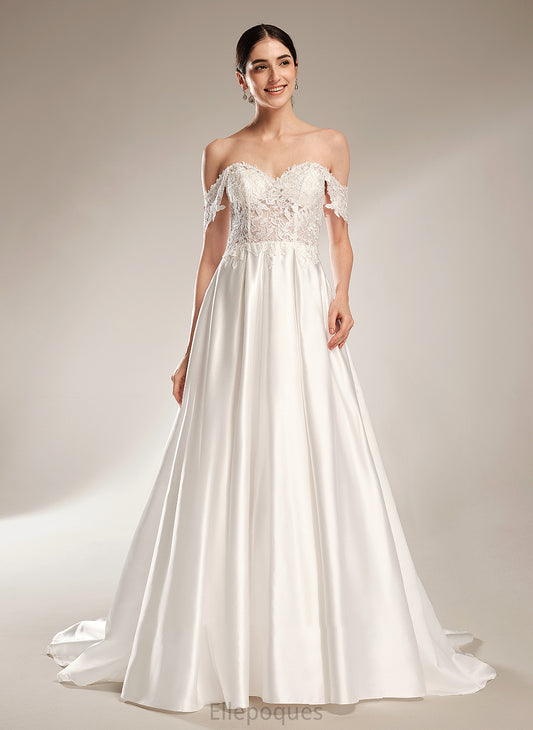 Sequins Melissa Sweetheart Wedding Dress Train Ball-Gown/Princess With Wedding Dresses Chapel