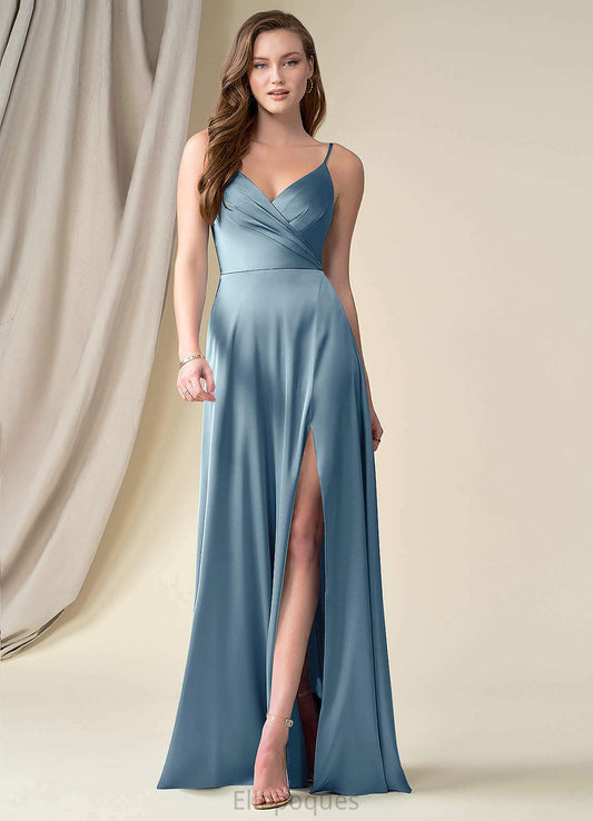 Jazlynn Trumpet/Mermaid Sleeveless Natural Waist Scoop Floor Length Bridesmaid Dresses