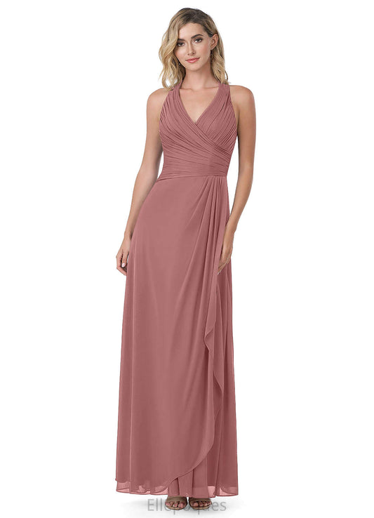 Patsy Sleeveless Floor Length Trumpet/Mermaid Natural Waist Scoop Bridesmaid Dresses