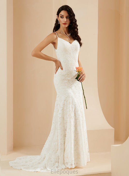 Wedding Shyla Wedding Dresses Trumpet/Mermaid Train V-neck Court Dress