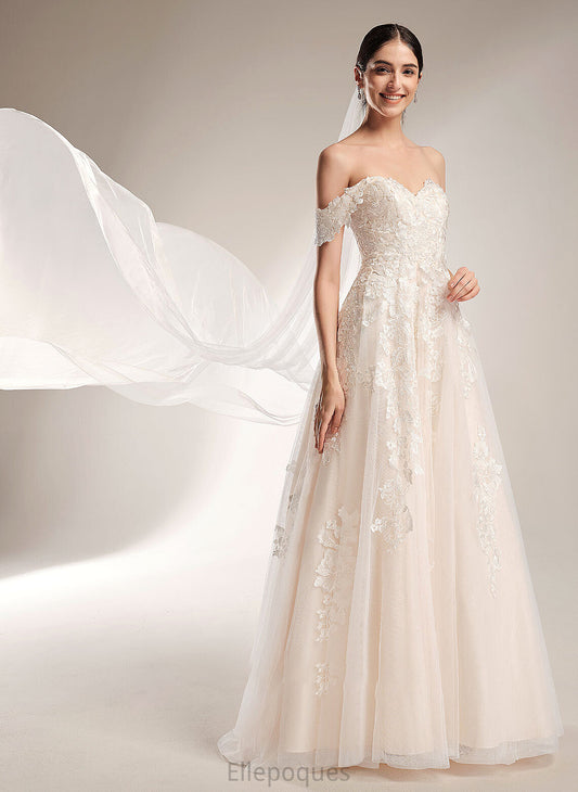 Train Off-the-Shoulder Ball-Gown/Princess Wedding Dresses Dress Georgia Chapel Wedding