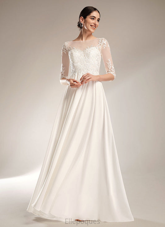 Sequins Sanai With Wedding A-Line Train Illusion Wedding Dresses Sweep Dress