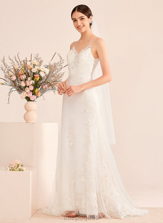 Wedding With Court Anabelle Sequins Wedding Dresses Dress A-Line V-neck Train