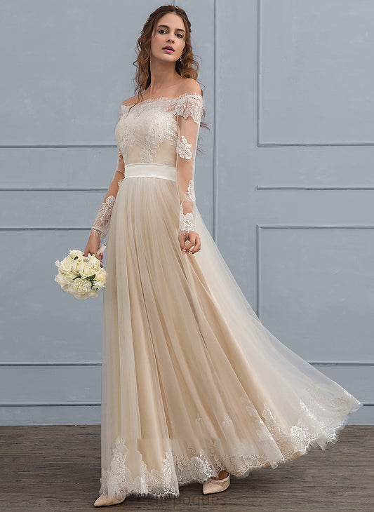 Wedding Ansley Lace Dress Floor-Length Wedding Dresses Tulle A-Line