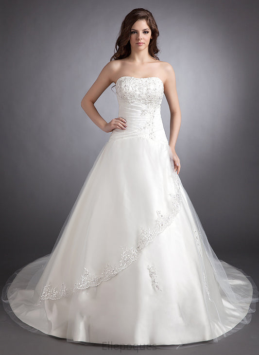 Wedding Chapel Dress Sweetheart Alyssa Satin Beading With Wedding Dresses Train Ball-Gown/Princess Lace