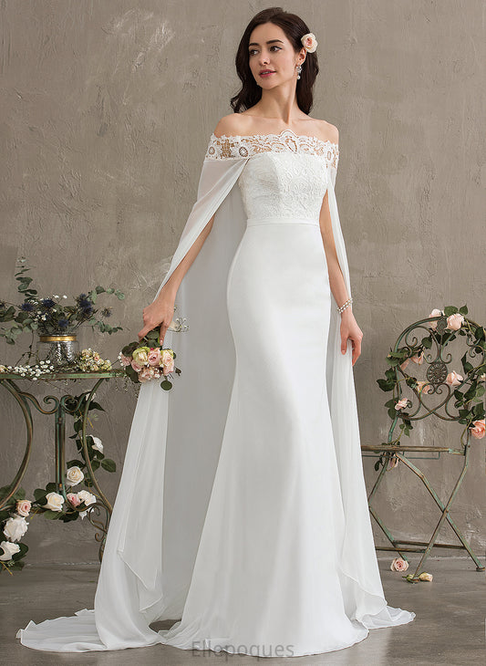 Wedding Court Marina Dress Wedding Dresses Train Chiffon Sheath/Column