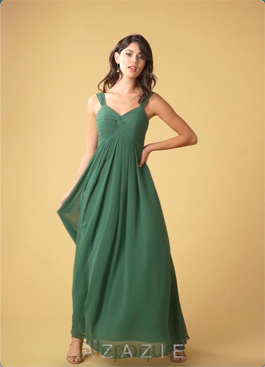 Priscilla Natural Waist Floor Length Trumpet/Mermaid V-Neck Sleeveless Bridesmaid Dresses