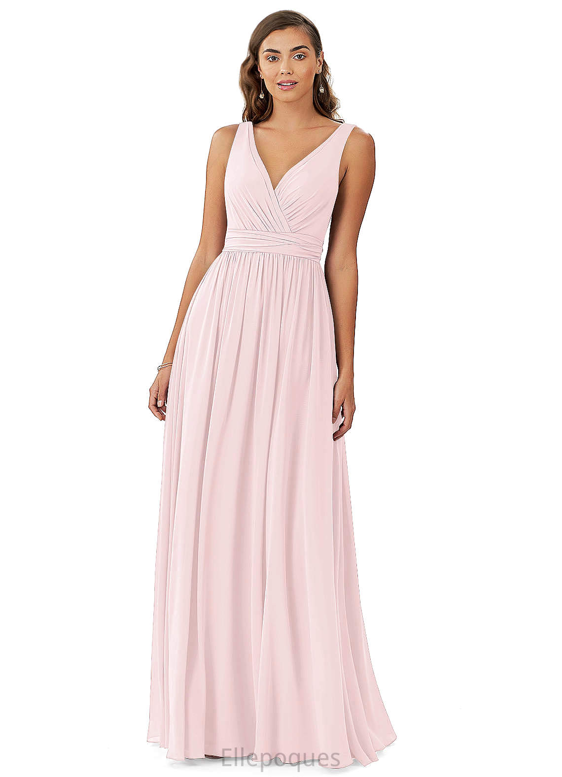 Camila One Shoulder Trumpet/Mermaid Sleeveless Floor Length Natural Waist Bridesmaid Dresses