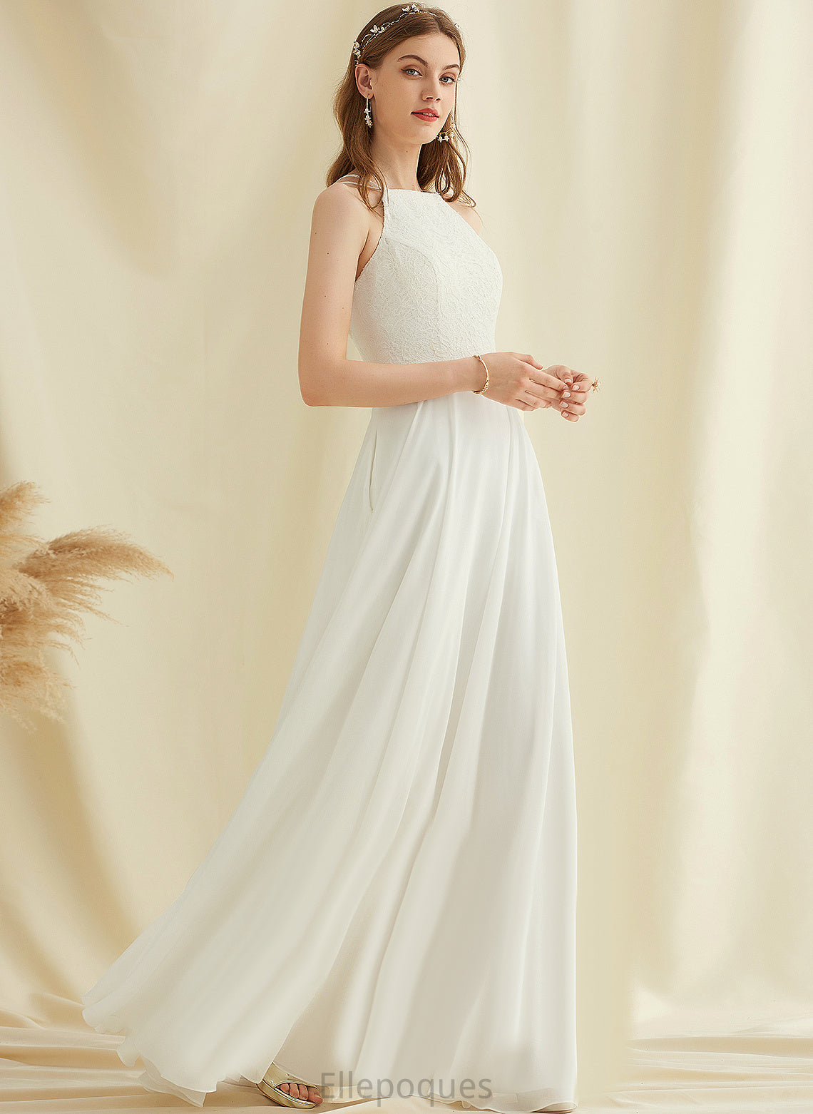 Lace Wedding Chiffon Floor-Length A-Line Jada Dress Wedding Dresses