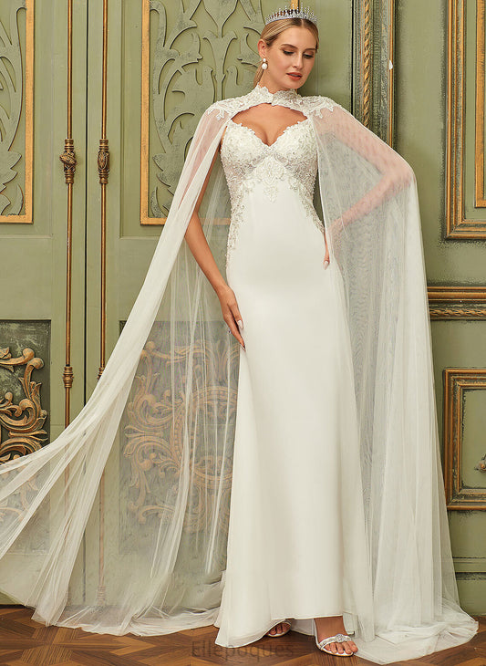 Sweep Trumpet/Mermaid Lace Train With Dress Chiffon Sequins Wedding Wedding Dresses V-neck Maggie