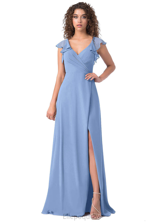 Hailee Sleeveless Floor Length Natural Waist Trumpet/Mermaid One Shoulder Bridesmaid Dresses