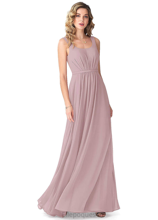 Jayla Floor Length Spaghetti Staps Sleeveless Trumpet/Mermaid Natural Waist Bridesmaid Dresses