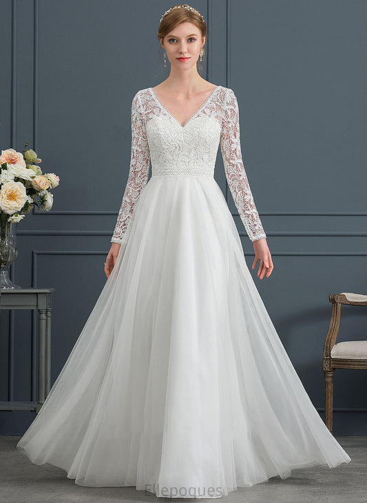 Wedding Dresses Dress Floor-Length Wedding A-Line Tulle Leilani V-neck