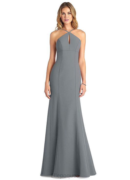 Martha Floor Length Natural Waist Scoop Sleeveless Sequins Trumpet/Mermaid Bridesmaid Dresses