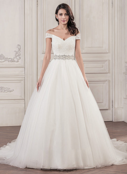 Dress Cathedral Erica Wedding Dresses Ball-Gown/Princess Train Wedding Tulle With Beading Sequins