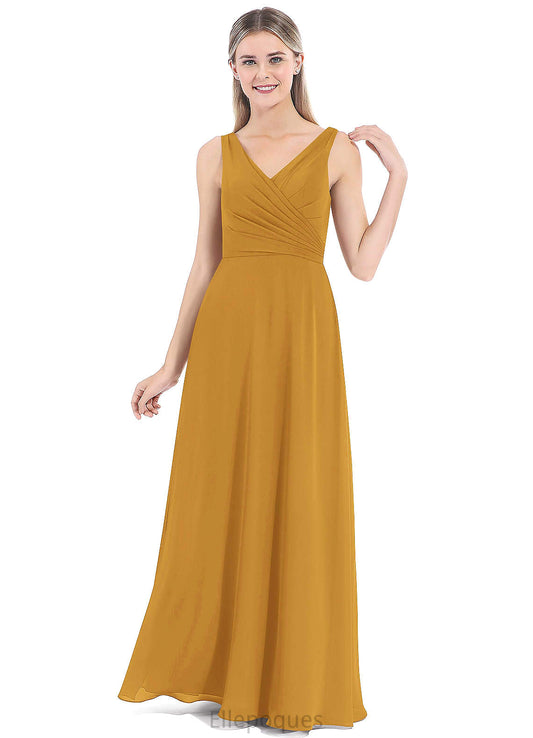 Heidi Natural Waist Velvet Trumpet/Mermaid Straps Floor Length Sleeveless Bridesmaid Dresses