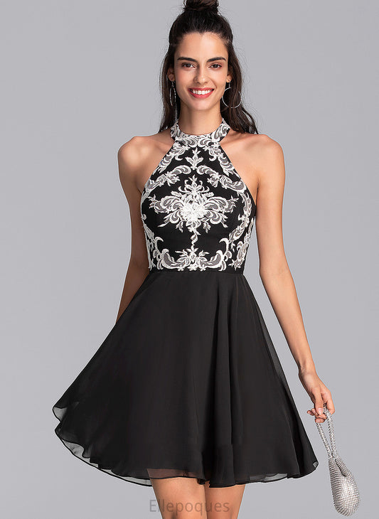 Scoop Dress Homecoming Dresses Neck Diana Short/Mini A-Line Homecoming Chiffon