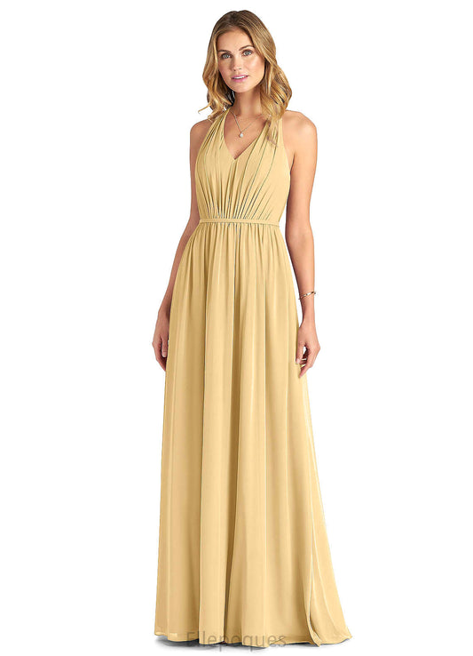 Lexi Natural Waist Spaghetti Staps Trumpet/Mermaid Floor Length Sleeveless Bridesmaid Dresses