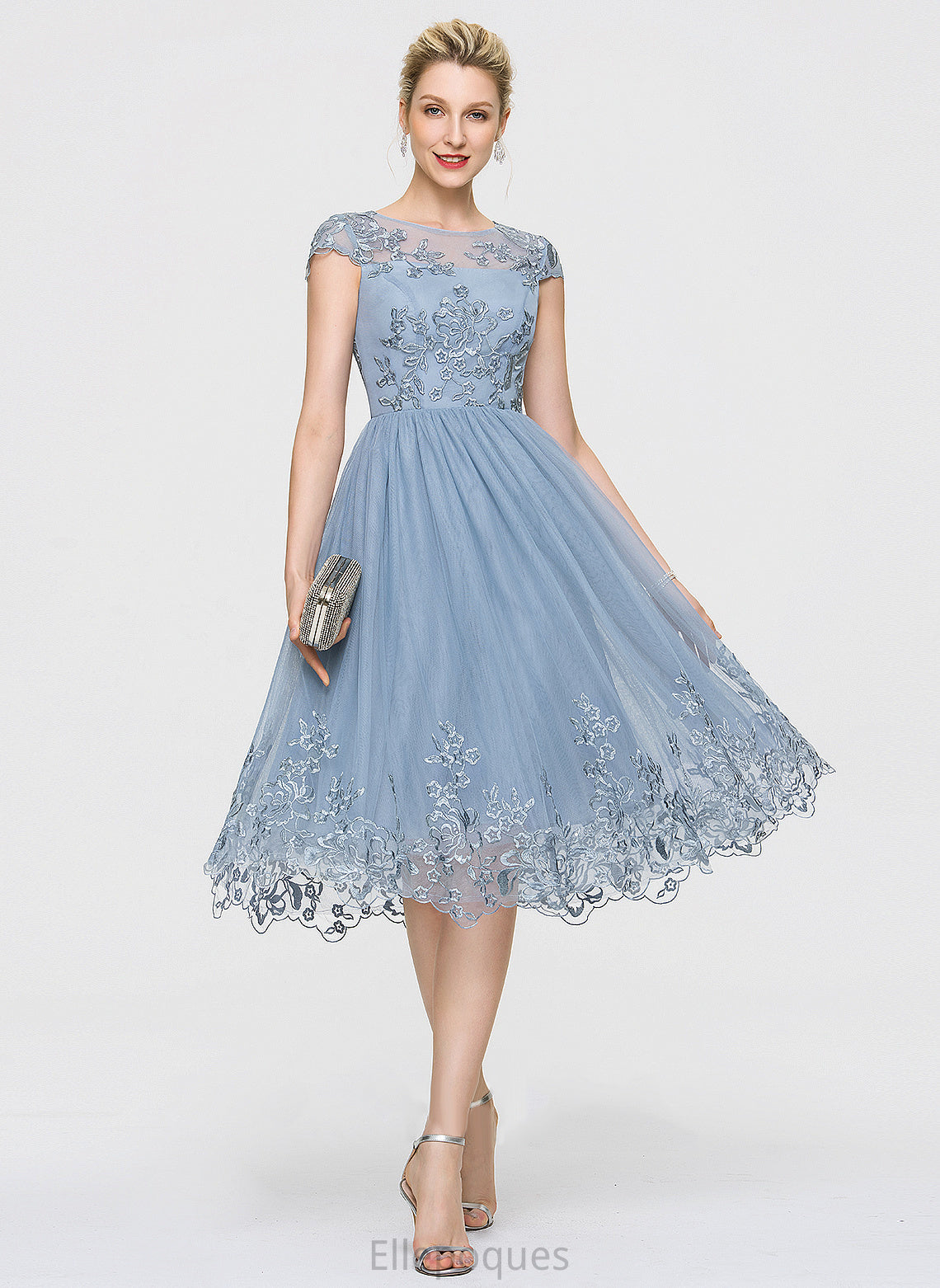 Scoop Aylin Neck Homecoming Homecoming Dresses Lace With Dress Knee-Length A-Line Tulle Sequins