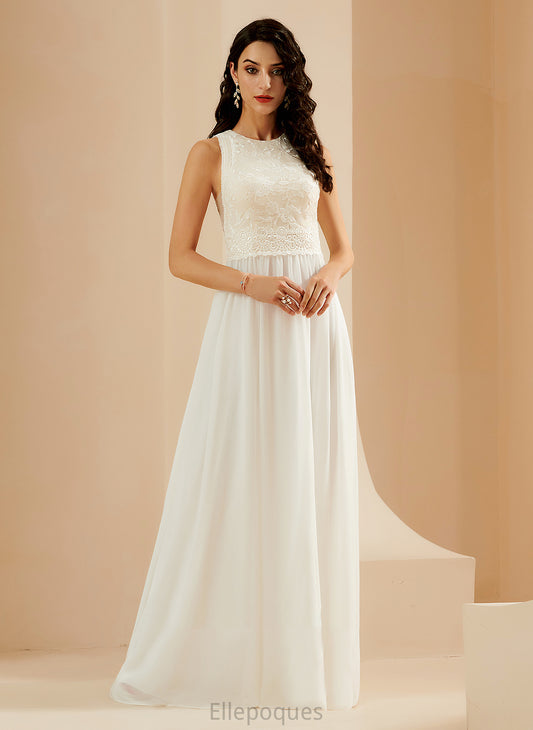 A-Line Wedding Mariela Sweep Sequins Lace Train Wedding Dresses Dress With