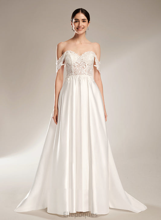 Sequins Melissa Sweetheart Wedding Dress Train Ball-Gown/Princess With Wedding Dresses Chapel