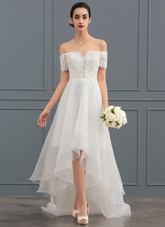 Wedding Asymmetrical Wedding Dresses Sequins With Dress Organza A-Line Callie