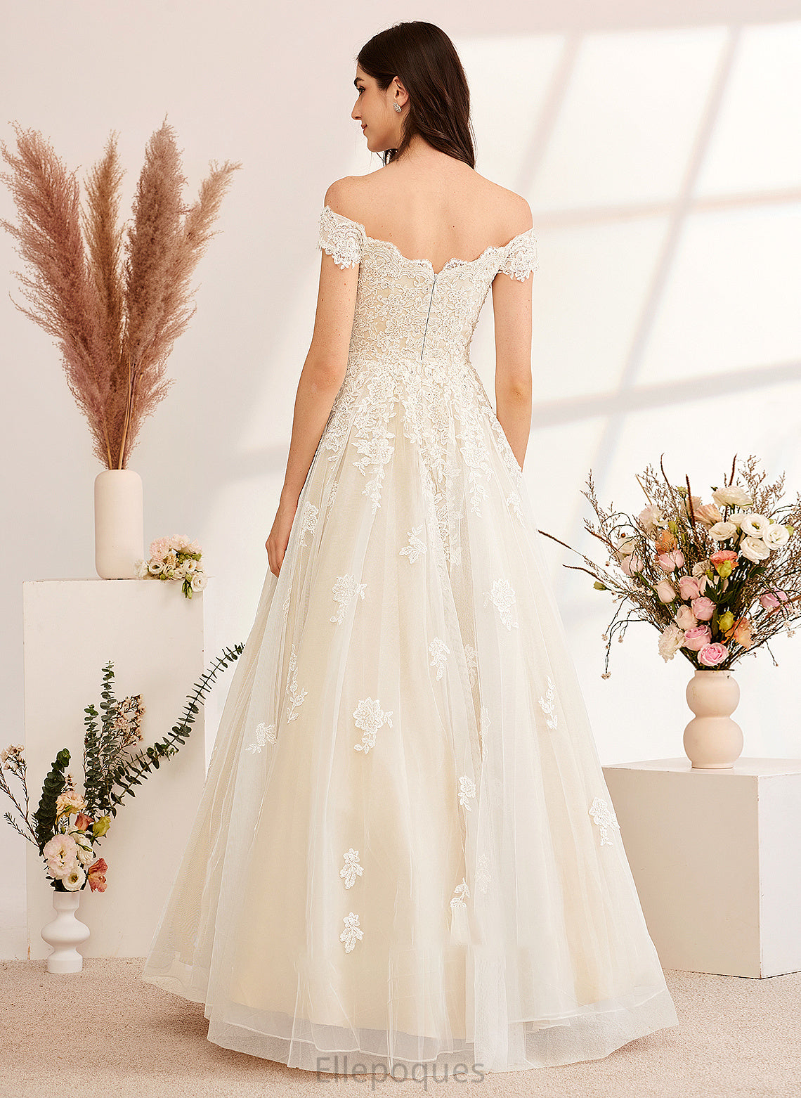 Beading Wedding Dresses Annie Dress Off-the-Shoulder Ball-Gown/Princess With Sequins Wedding Floor-Length