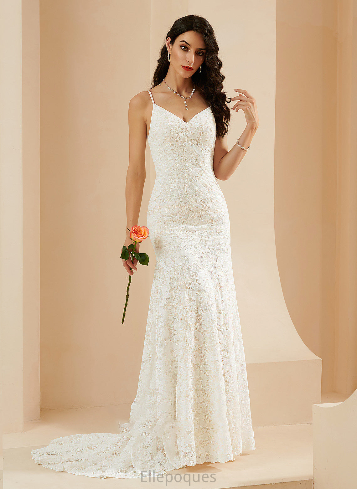 Wedding Shyla Wedding Dresses Trumpet/Mermaid Train V-neck Court Dress