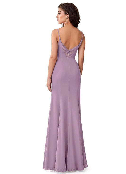 Valerie Trumpet/Mermaid Natural Waist Sleeveless Scoop Floor Length Bridesmaid Dresses