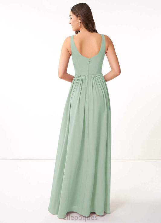 Pam Sleeveless One Shoulder Natural Waist Spandex Floor Length Trumpet/Mermaid Bridesmaid Dresses