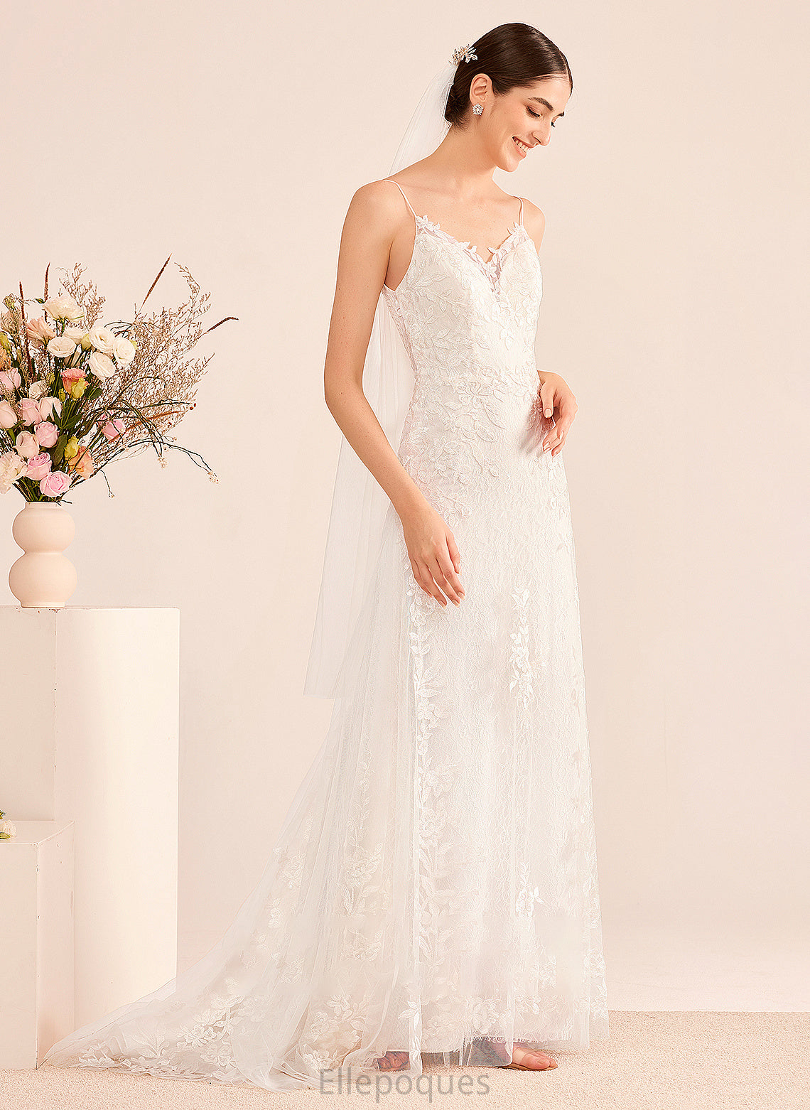 Wedding With Court Anabelle Sequins Wedding Dresses Dress A-Line V-neck Train