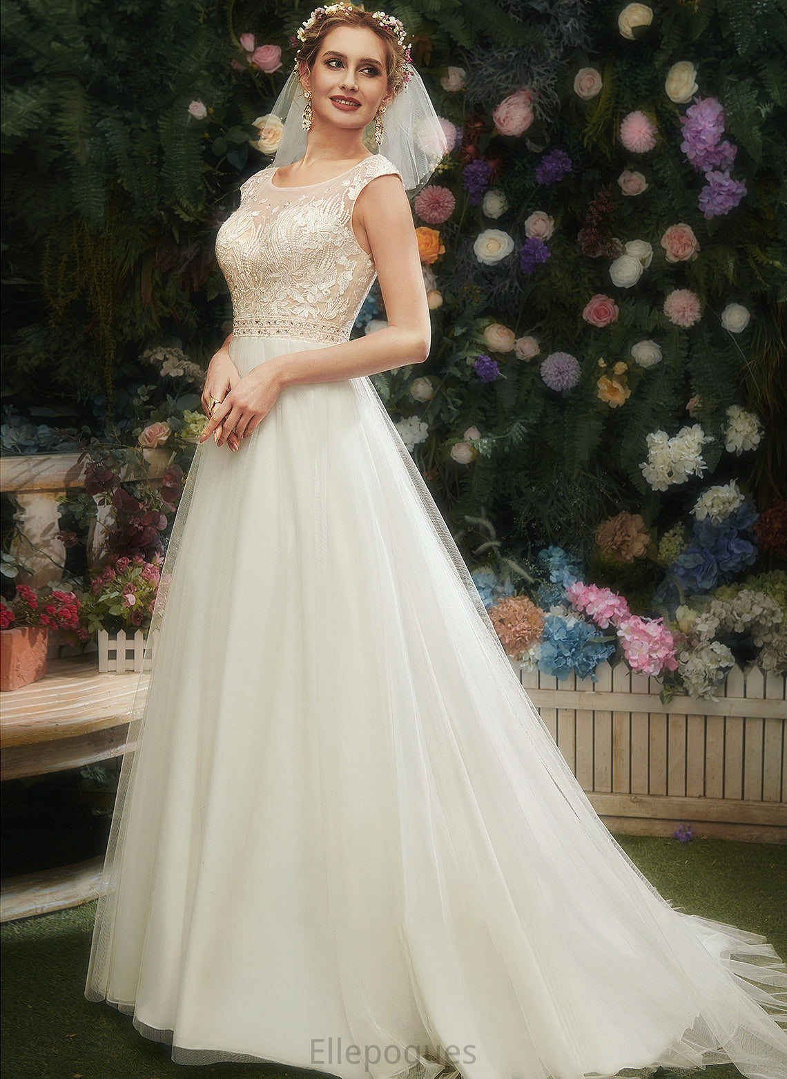 Dress With Wedding Dresses Illusion A-Line Court Sequins Rayne Lace Train Beading Wedding