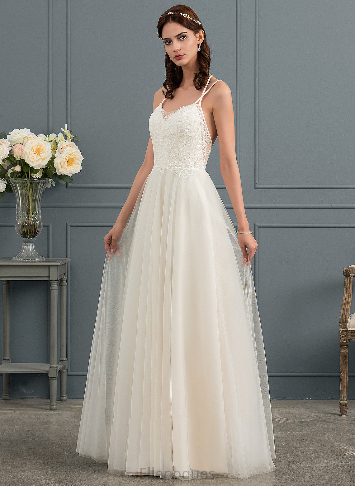 Tulle Wedding Dress Sweetheart Wedding Dresses A-Line Floor-Length Charlie