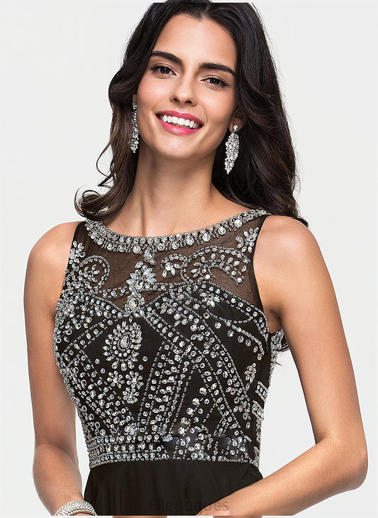 Homecoming Jode Beading Dress Scoop With Chiffon A-Line Short/Mini Neck Sequins Homecoming Dresses