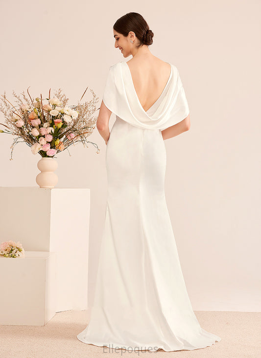 Ruffle Wedding V-neck A-Line Wedding Dresses Dress Denise With Sweep Train