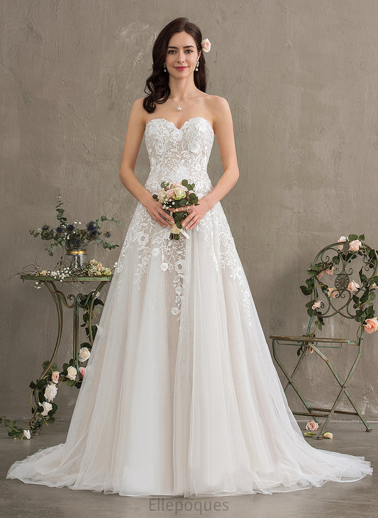 Train Court Wedding Tulle Ball-Gown/Princess Sweetheart Wedding Dresses Giselle Lace Dress