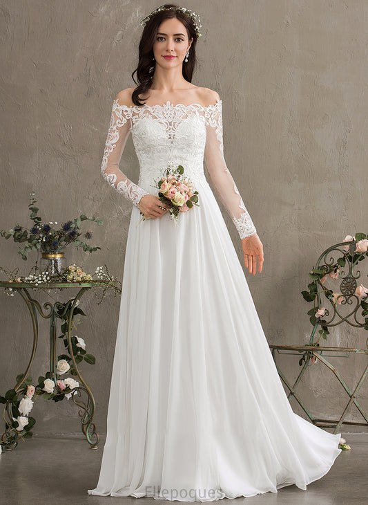 Mariam Floor-Length Wedding Dresses Wedding A-Line Chiffon Dress