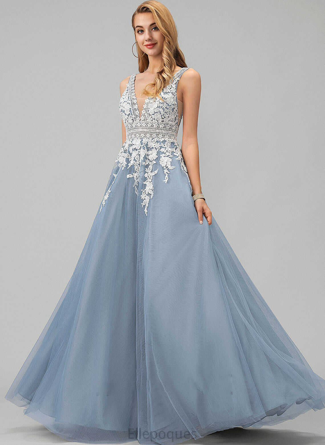 Dress Lace Ball-Gown/Princess With Floor-Length Wedding V-neck Wedding Dresses Eden Tulle