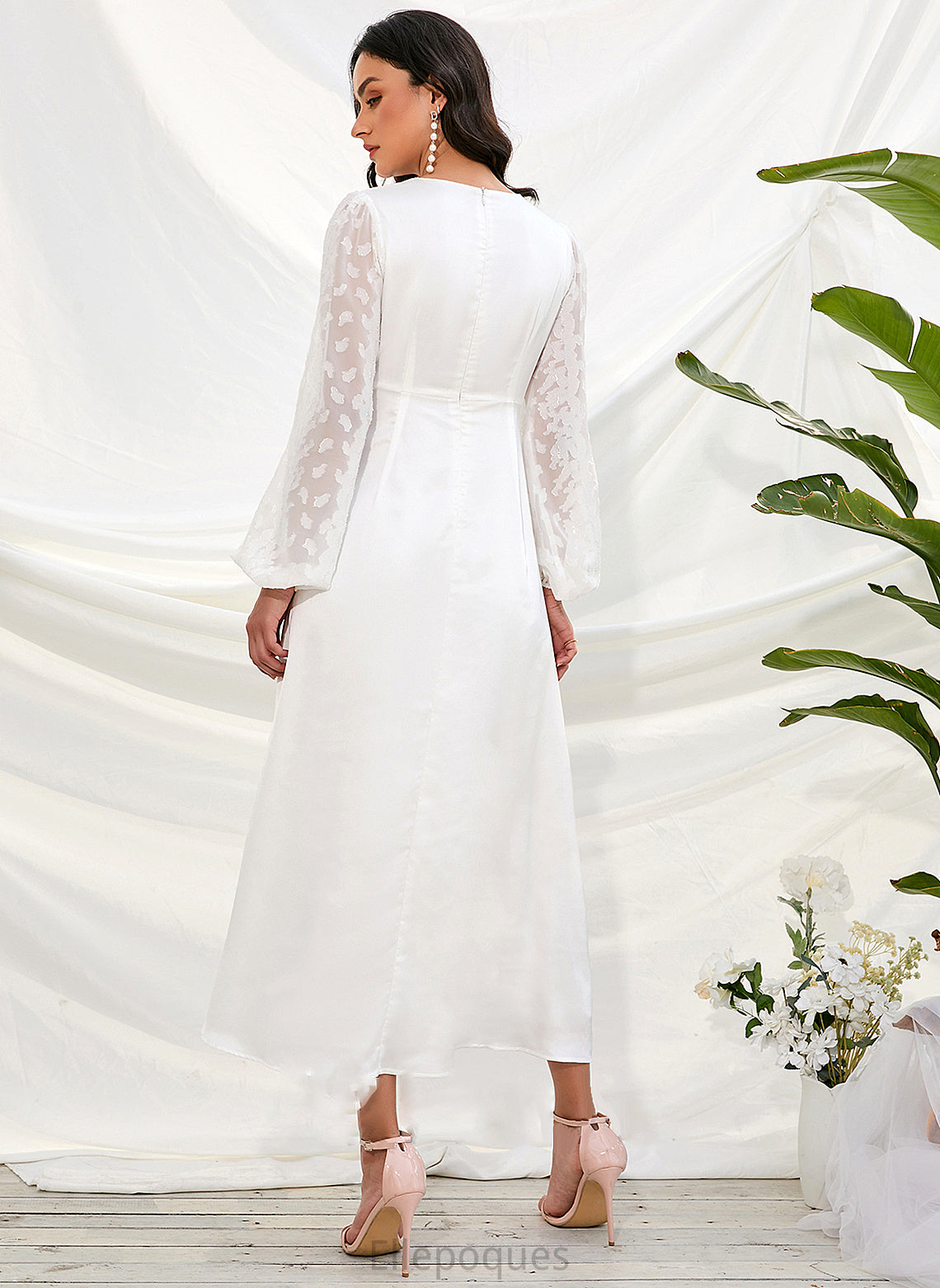 Dress Wedding Elianna Wedding Dresses Tea-Length A-Line