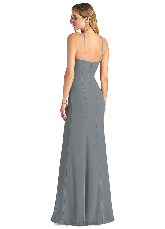 Martha Floor Length Natural Waist Scoop Sleeveless Sequins Trumpet/Mermaid Bridesmaid Dresses